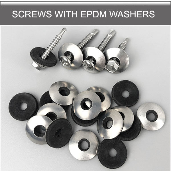 SCREWS WITH EPDM WASHERS